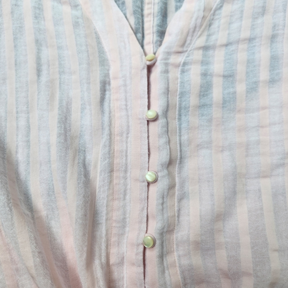 Rails Thea Button Front Blouse Blush Shadow Strip… - image 4